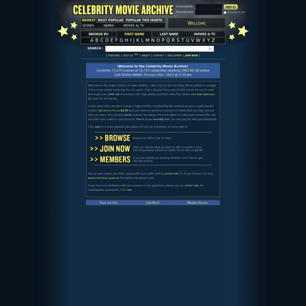 Celebrity Movie Archive on goporn123.com